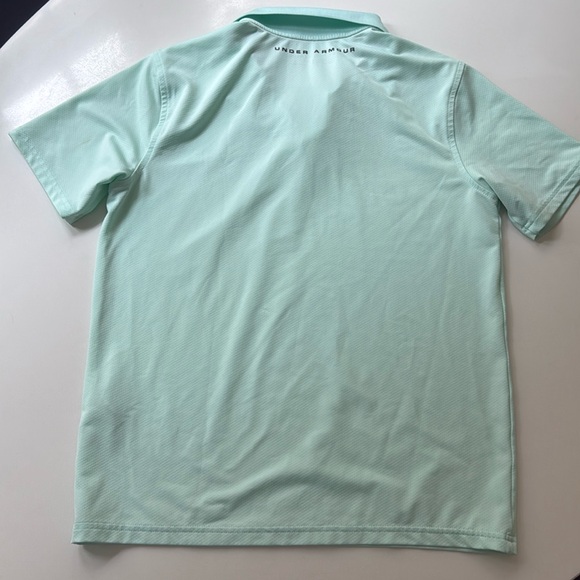 Boys XL Under Armour Mint Green Polo Shirt Golf - Picture 5 of 6